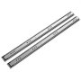 VEVOR Guide Telescopiche per Cassetti 75 cm, Portata Max. 120,2 kg, 1 Paio, Montaggio Laterale, Estensione Totale a 3 Sezioni con Cuscinetti a Sfera, Acciaio al Carbonio, con Viti e Dadi, per Cucina