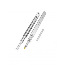 VEVOR Guide per Cassetti a Estensione 1 Paio Carico max. 226,8kg Binario per Cassetti con Bloccaggio Cuscinetti a Sfera Guida Scorrevole Lunghezza Estensione 914mm Finitura Zincata