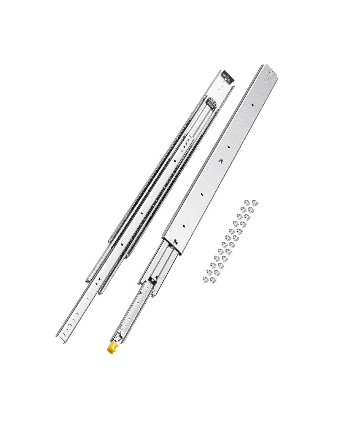 VEVOR 1 Paio di Guide per Cassetti a Estensione Completa, Capacità di Carico 226,8 kg, Guide per Cassetti con Bloccaggio, Cuscinetti a Sfera con Guida Scorrevole, 1047 x 76 x 19,5 mm