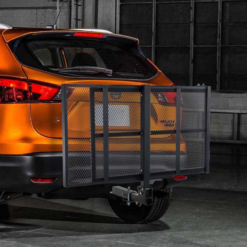 VEVOR wheelchair carrier with towbar, 980x658x48mm, rear carrier, game carrier, 226.8kg load capacity, iron luggage box, rear transporter, foldable rear box for wheelchairs and scooters