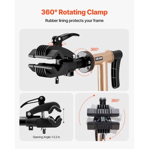 VEVOR Supporto per Riparazione Bici 39,9 kg Cavalletto per Bici 1050 a 1520 mm