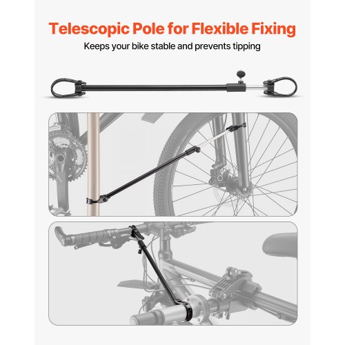 VEVOR Supporto per Riparazione Bici 39,9 kg Cavalletto per Bici 1050 a 1520 mm