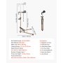 VEVOR Supporto per Riparazione Bici 1040 x 720 x 1590 mm Supporto da Lavoro per Bici Resistente, Capacità di Carico di 39,9 kg con Altezza Regolabile 1050 a 1520 mm e Vassoio Portautensili Magnetico