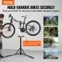 VEVOR Cavalletto da Officina Pieghevole per Biciclette Portata max.30 kg, Cavalletto Riparazione Biciclette Altezza Regolabile, Cavalletto per Bicicletta Morsetto Girevole 360°, Cavalletto per Bici