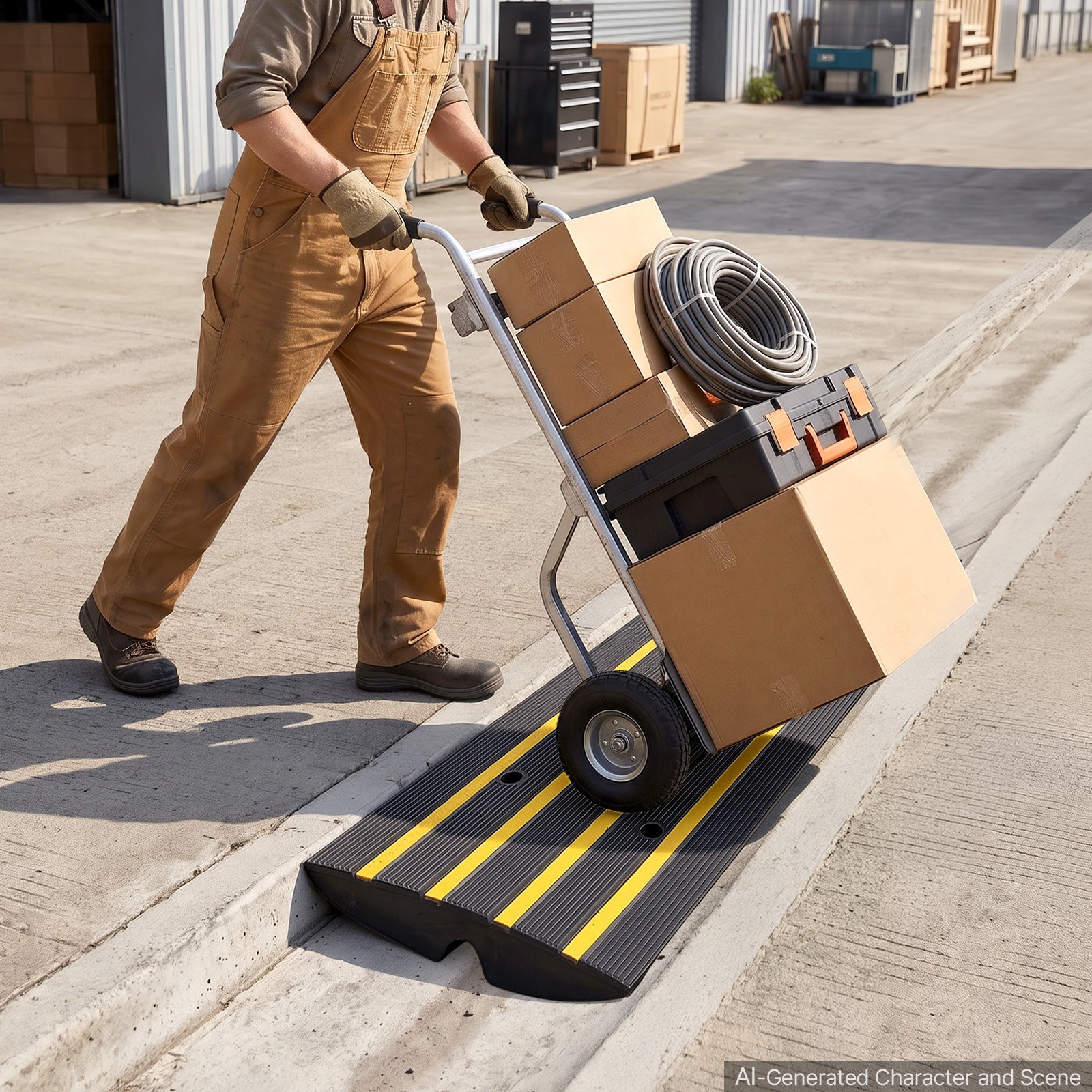 VEVOR Rampa per Soglia in Gomma Altezza 6,5cm Capacità Carico Max. 15 Tonnellate per Veicoli, Rampa per Soglia Superficie Antiscivolo con Canale per Cavi, Rampa Soglia Antiscivolo per Salita Facile