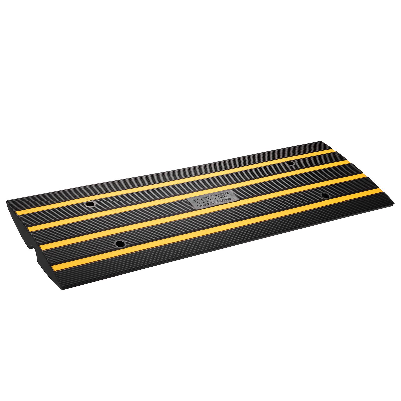 VEVOR Rampa per Soglia in Gomma Altezza 6,5cm Capacità Carico Max. 15 Tonnellate per Veicoli, Rampa per Soglia Superficie Antiscivolo con Canale per Cavi, Rampa Soglia Antiscivolo per Salita Facile