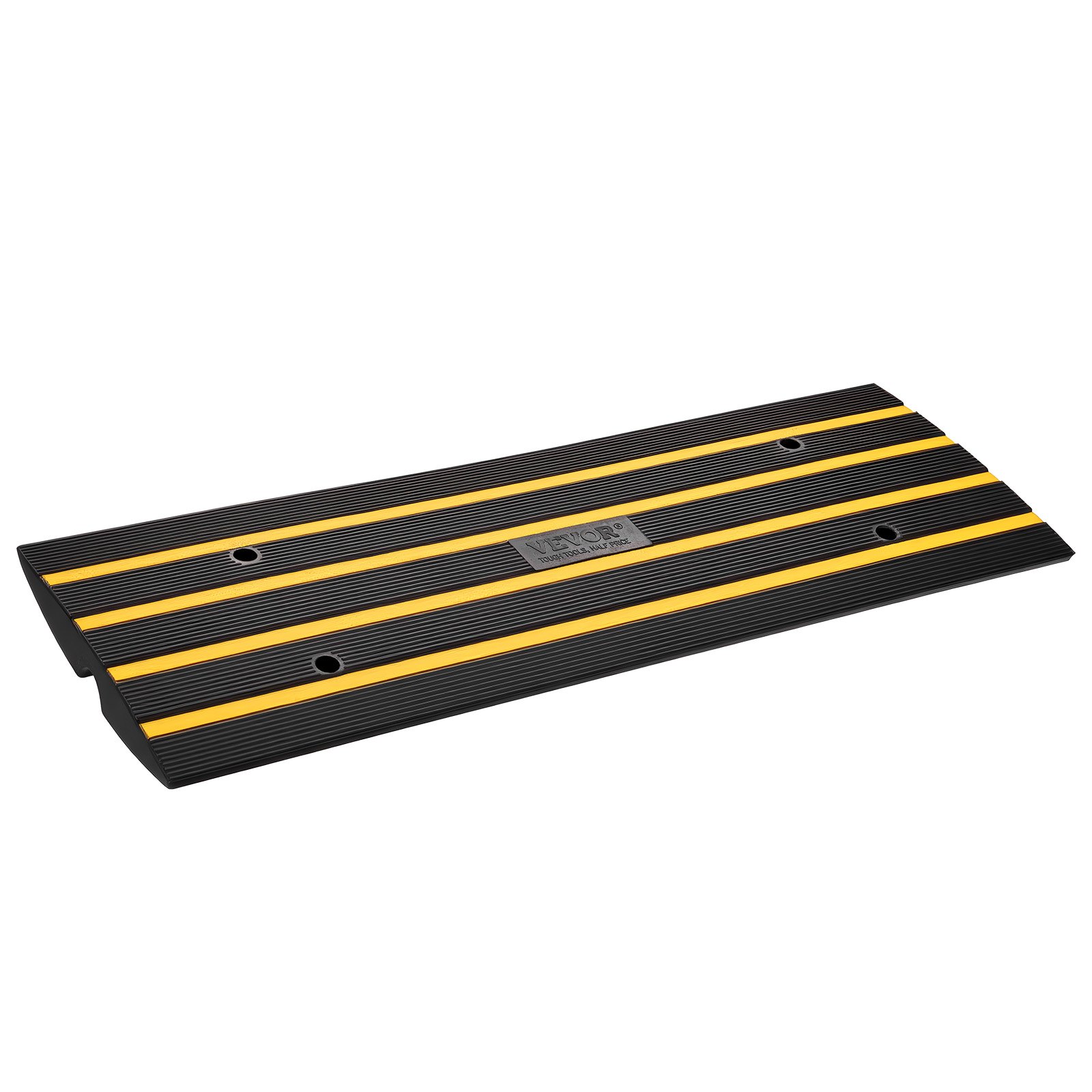 VEVOR Rampa per Soglia in Gomma 3 Pezzi Altezza 6,5cm Capacità Max. 15 Tonnellate per Veicoli, Rampa per Soglia Superficie Antiscivolo con Canale per Cavi, Rampa Soglia Antiscivolo per Salita Facile