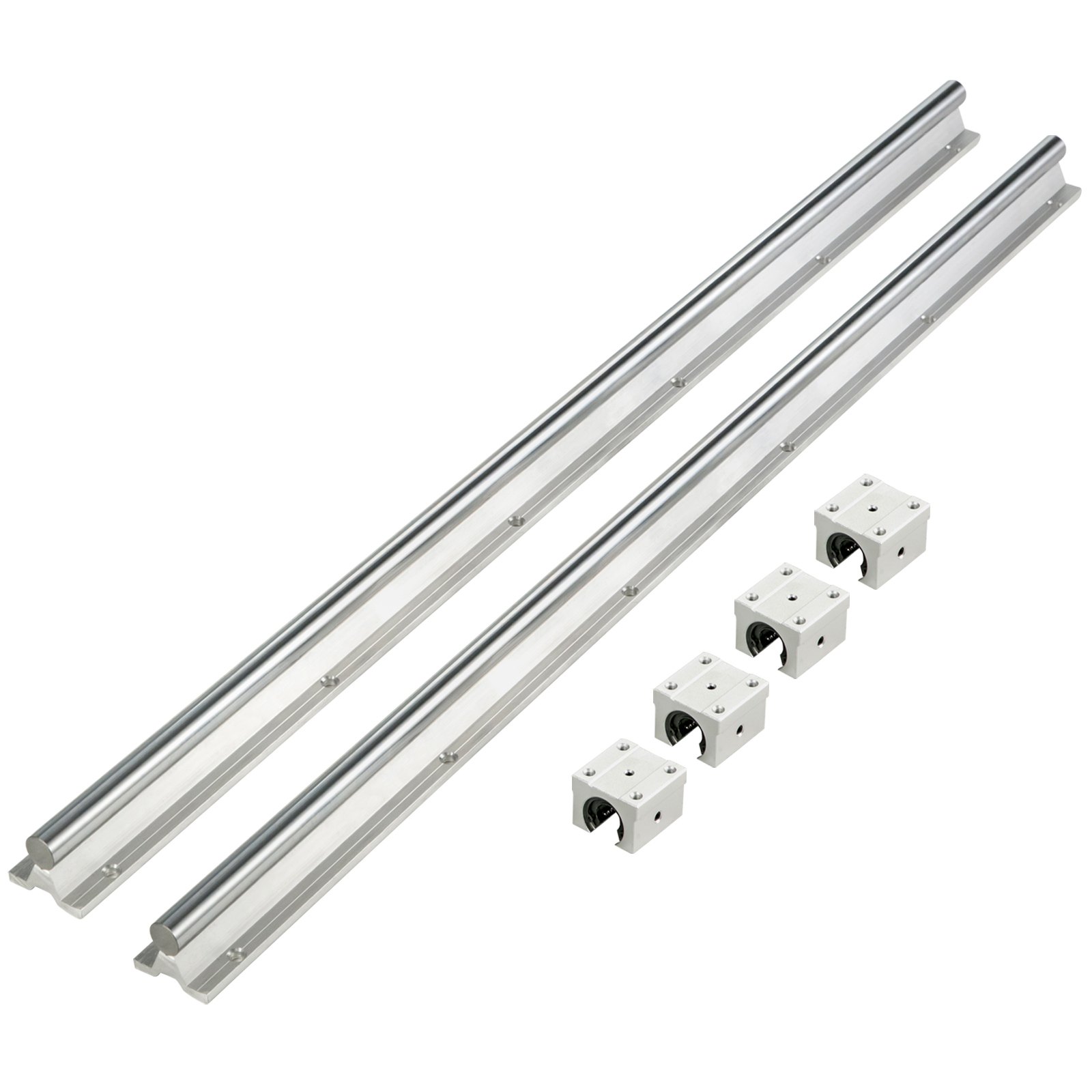 VEVOR Guida Lineare CNC SBR16-1500mm Guide di Scorrimento Lineari per Macchina CNC 2 Pezzi Con Blocco di Cuscinetti SBR16UU 4 Pezzi