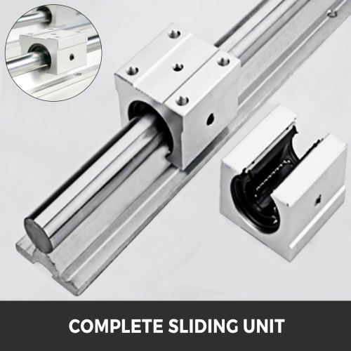 CNCYEAH - Cuscinetti lineari e binario di appoggio SBR12, 2 pezzi, SBR 12-600 mm, 12 mm, cuscinetto lineare, binario, guida, albero + 4 blocchi SBR 12UU, per stampante 3D e macchina CNC CNCYEAH - Cuscinetti lineari e binario di appoggio SBR12, 2 pezzi, SBR 12-600 mm, 12 mm, cuscinetto lineare, binario, guida, albero + 4 blocchi SBR 12UU, per stampante 3D e macchina CNC