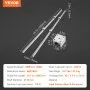 VEVOR Set di guide lineari, SBR16 2000 mm, 2 guide lineari SBR16 da 78,7 pollici/2000 mm e 4 blocchi di scorrimento SBR16UU, guide lineari e kit cuscinetti per macchine automatizzate CNC