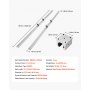 VEVOR Linear Rail Kit, SBR20, 2Pcs 2000 mm (78.74 inch) Linear Motion Guide Rails and 4Pcs Bearing Slide Blocks, Fully Supported Shaft, for Cutting, Grinding, Milling, Drilling Machines, and More