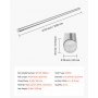 VEVOR 2PCS Linear Motion Rod, 20 mm x 1200 mm (0.79 x 47.24 in), SFC20 Carbon Steel Linear Rod Shaft, Anti Rust and High Precision, High Hardness Shaft, for Cutting Grinding Milling Drilling Machine
