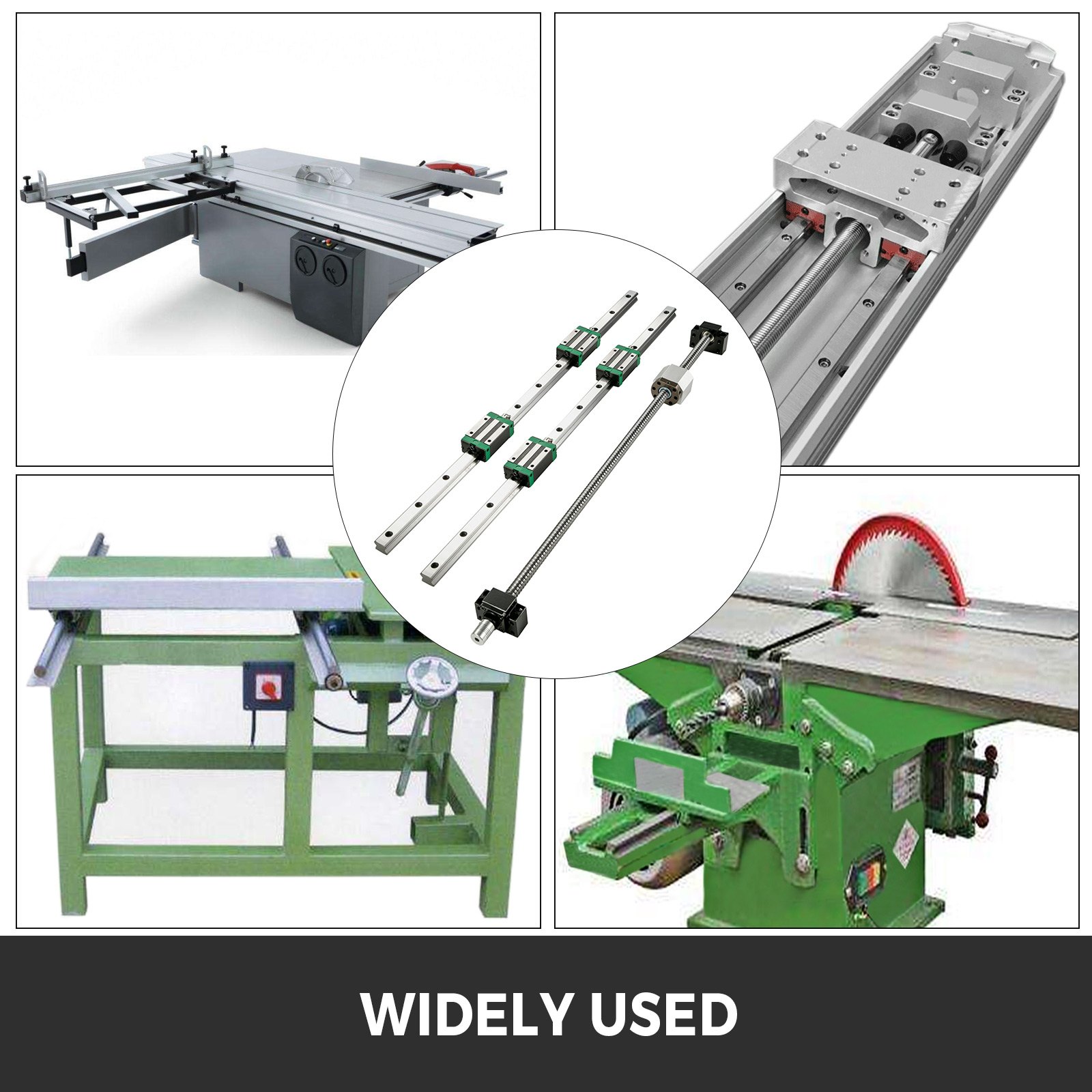 Guida Lineare Cnc Hgr20-800mm 2 Pezzi + Blocco Di Cuscinetti 4 Pezzi