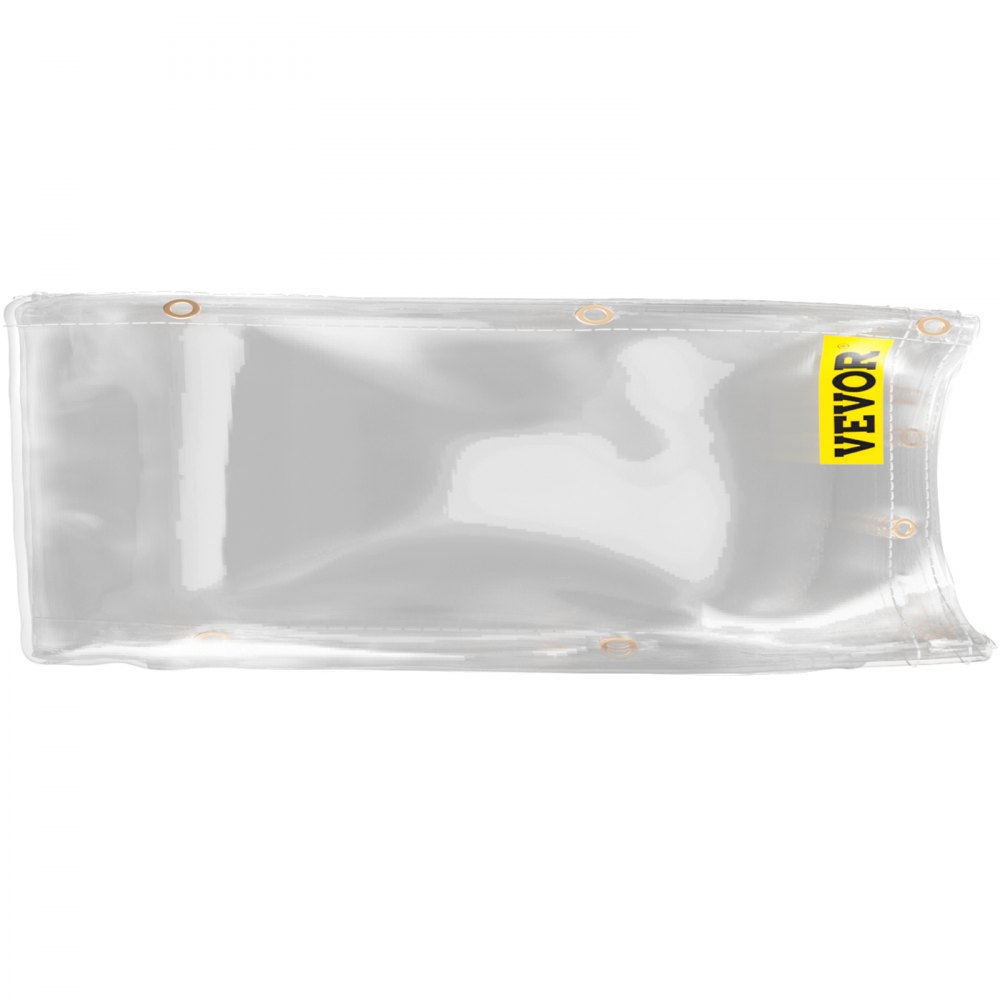 VEVOR Telone Impermeabile Trasparente in PVC Esterno 2,4 x 3,7m Garage, Officina, Giardino, Cortile, Telone Copritutto Occhiellato 5,63kg, Impermeabile per Auto Barche Uso Esterno Telone Impermeabile