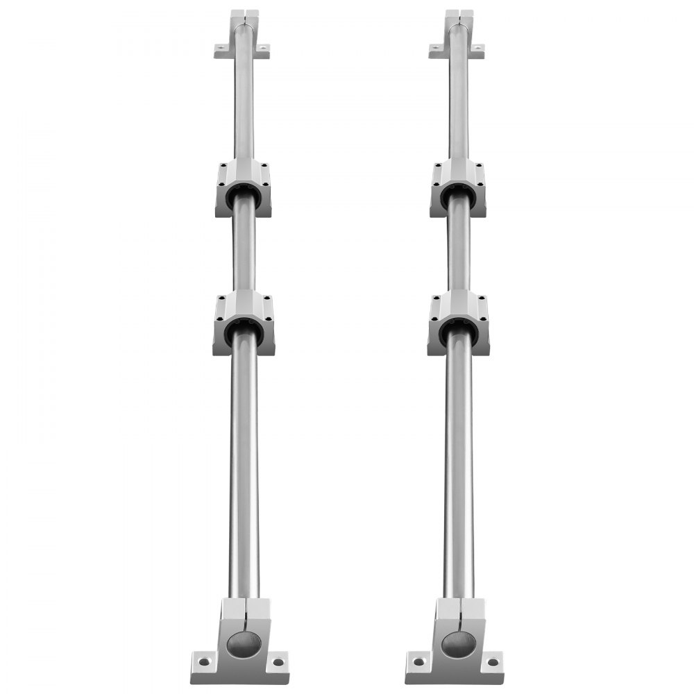 VEVOR Linear Guide Rail Set, SFC20 1000 mm, 2 pieces 39.4 inch/1000 mm SFC20 guide rails, 4 pieces SC20 sliding blocks, 4 pieces rail supports, linear rails and bearing set for automated machines, CNC DIY project
