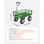 VEVOR 300 kg capacity metal handcart, transport cart, garden cart, equipment cart for outdoor use with tires, removable mesh side panels & 180° rotating handle