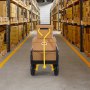 VEVOR handcart 965x560x535 mm, garden cart, transport cart on wheels, equipment cart with tires and removable mesh side panels (convertible to a flatbed) and 180° rotating handle