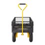 VEVOR handcart 965x560x535 mm, garden cart, transport cart on wheels, equipment cart with tires and removable mesh side panels (convertible to a flatbed) and 180° rotating handle