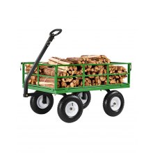 VEVOR Carrello da Giardino in Acciaio Capacità 544,31 kg Pneumatici da 330,2 mm