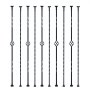 VEVOR Baluster Gate Post Decorative Post Fence Post Galvanized Steel 56 x 56 x 1122 mm Stair Baluster Stair Railings Matte Black Ideal for Indoor Stairs and Handrails