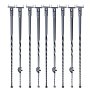 VEVOR Baluster Gate Post Decorative Post Fence Post Galvanized Steel 56 x 56 x 1122 mm Stair Baluster Stair Railings Matte Black Ideal for Indoor Stairs and Handrails