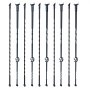 VEVOR Baluster Gate Post Decorative Post Fence Post Galvanized Steel 56 x 56 x 1122 mm Stair Baluster Stair Railings Matte Black Ideal for Indoor Stairs and Handrails