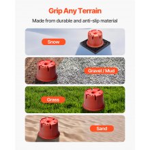 VEVOR Blocchi di Livellamento per Rimorchio 6 Pezzi Cuscinetti 2 Pezzi, 411 x 411 x 36 mm, Altezza 203,2 mm, Capacità 0,9 T, Supporto Rimorchio per Camper Quinta Ruota , Sgabello Roulotte