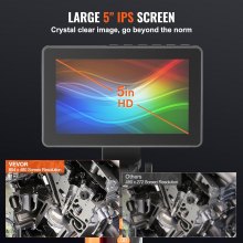 VEVOR Telecamera Endoscopio Articolato Bidirezionale 180° IPS 5" 12,7cm Zoom 8X