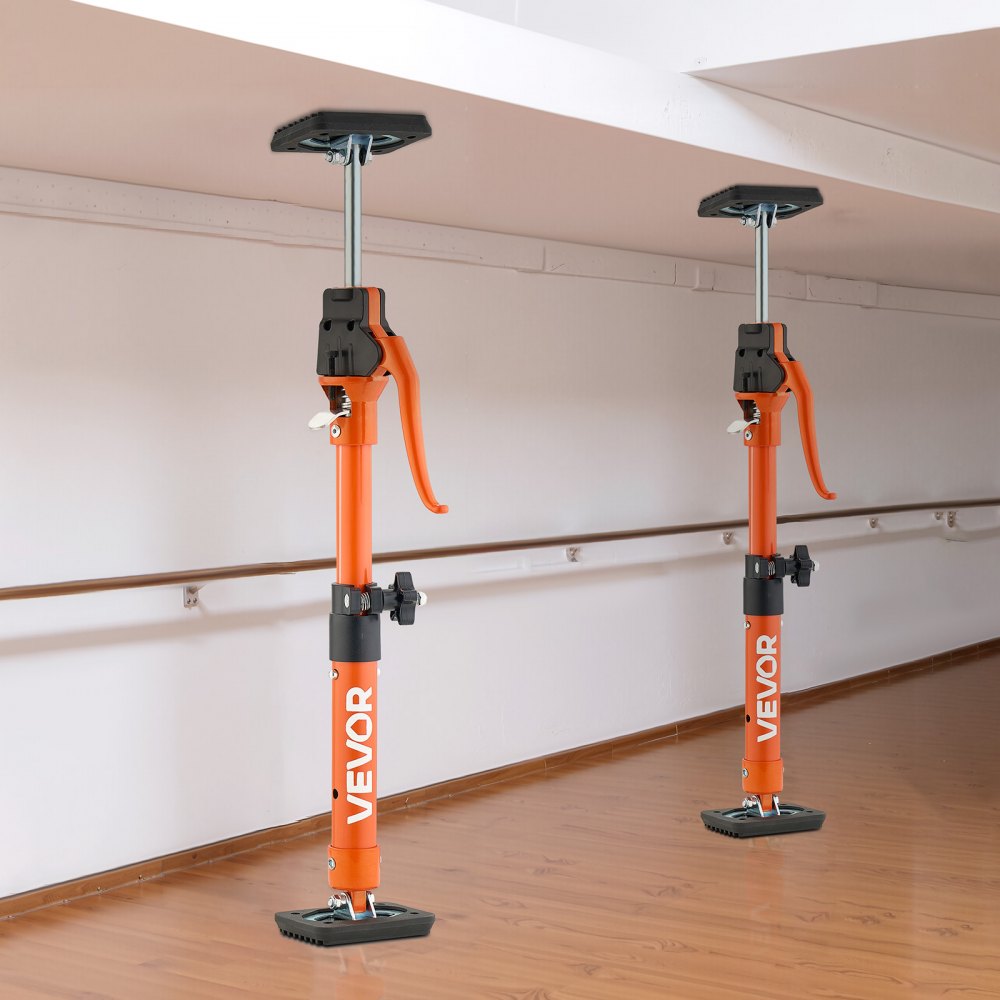 VEVOR Asta di Supporto per Martinetto, 2 Pezzi, Asta di Supporto Rapido Telescopica in Acciaio da 40 a 60 cm, Sistema Regolabile a 3 Mani con Capacità 100 kg per Sollevamento di Cartongesso