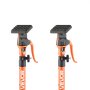 VEVOR Asta di Supporto per Martinetto, 2 Pezzi, Asta di Supporto Rapido Telescopica in Acciaio da 40 a 60 cm, Sistema Regolabile a 3 Mani con Capacità 100 kg per Sollevamento di Cartongesso