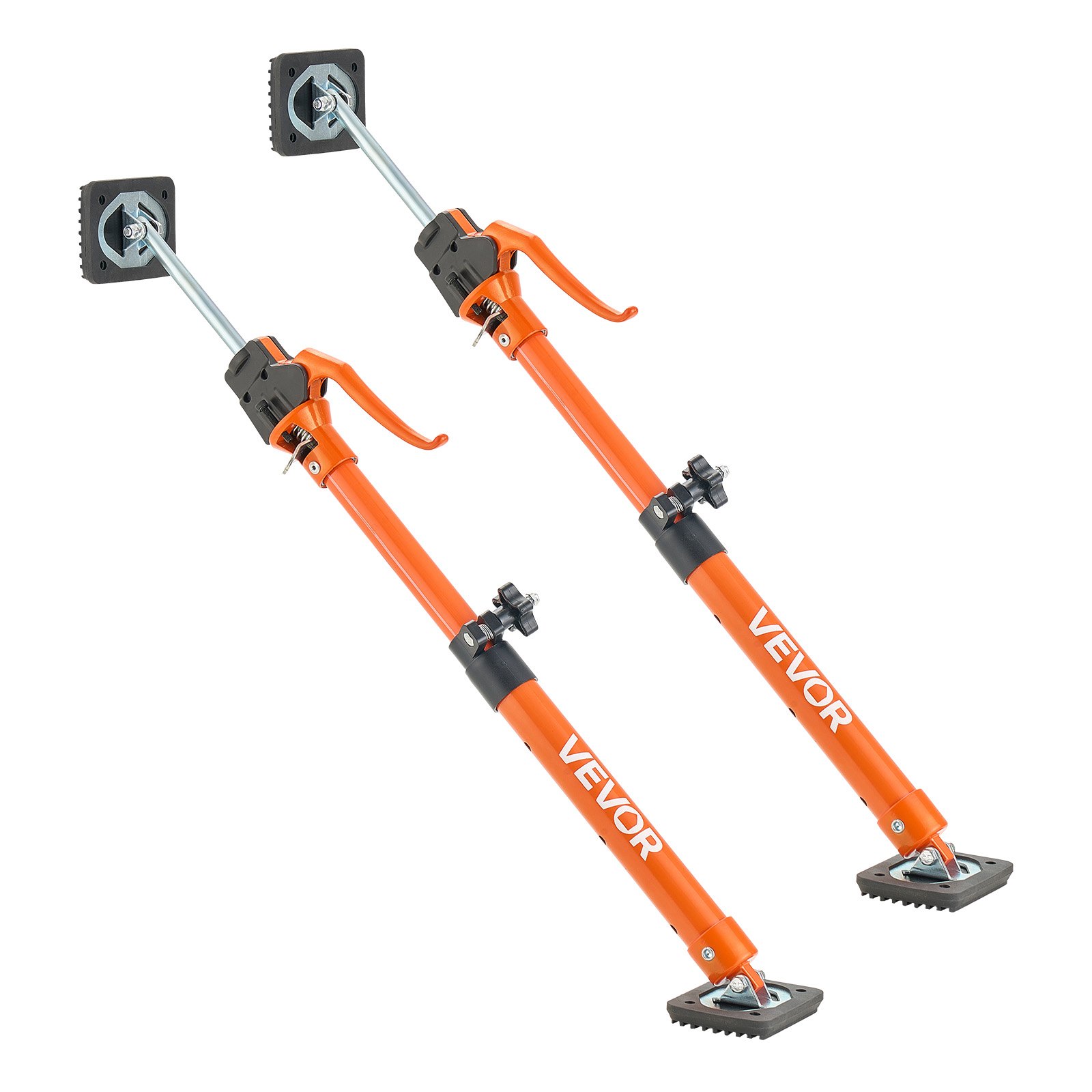 VEVOR Asta di Supporto per Martinetto, 2 Pezzi, Asta di Supporto Rapido Telescopica in Acciaio da 48 a 75 cm, Sistema Regolabile a 3 Mani con Capacità 100 kg per Sollevamento di Cartongesso