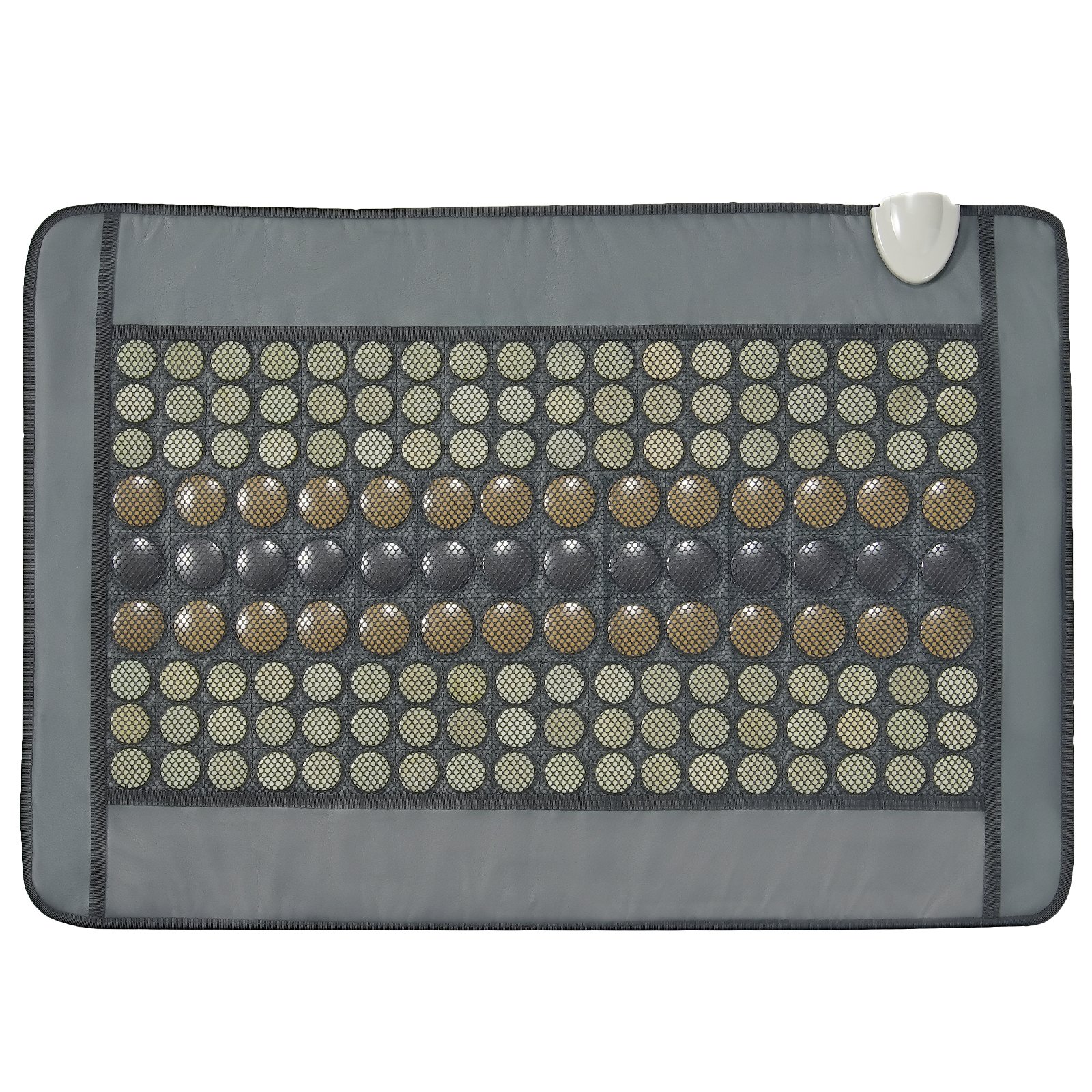 VEVOR Tappetino Riscaldante a Infrarossi lontani, 108 Pietre Giada Naturale 42 Tormalina, Tappetino Riscaldante Alleviare Dolore Schiena, 39 °C-70 °C con Controller e Spegnimento Automatico 80x56 cm