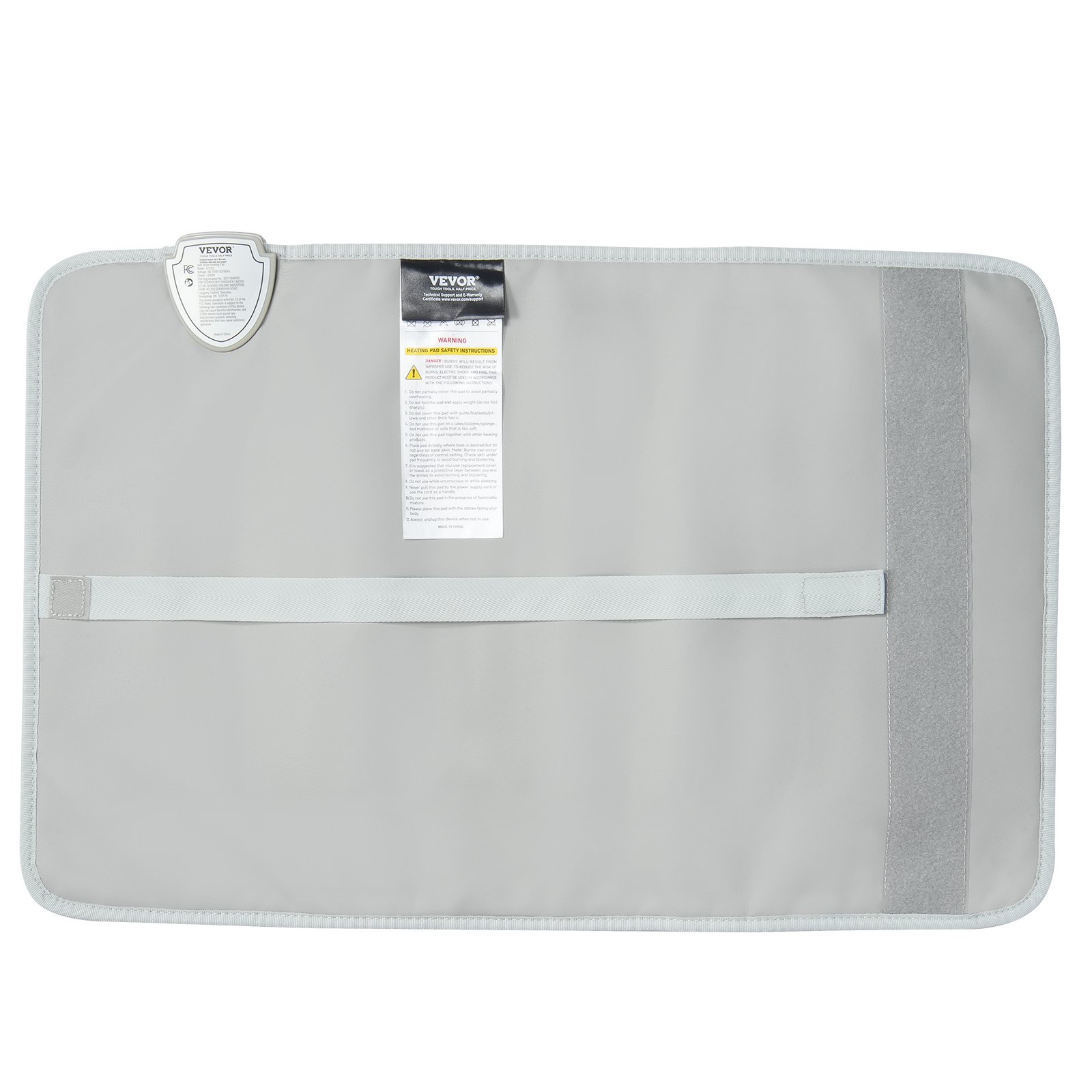 VEVOR Far Infrared Heating Pad, Heating Pad Made of 52 Natural Jade and 20 Tourmaline Stones for Back Pain Relief, 103-159°F Infrared Heating Pad with Smart Controller and Automatic Shut-Off (Medium Size 23.9 x 15.8 Inches)