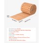 VEVOR Sentiero da Giardino in Legno 7,31 m x 43,2 cm Sentiero da Giardino Dritto Antiscivolo, Passerella Arrotolabile di Cedro con Collegamento in Fune Metallica Pietre per Pavimentazioni da Giardino