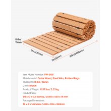 VEVOR Sentiero da Giardino Dritto in Legno 2,43 m x 43,18 cm Nozze in Cortile