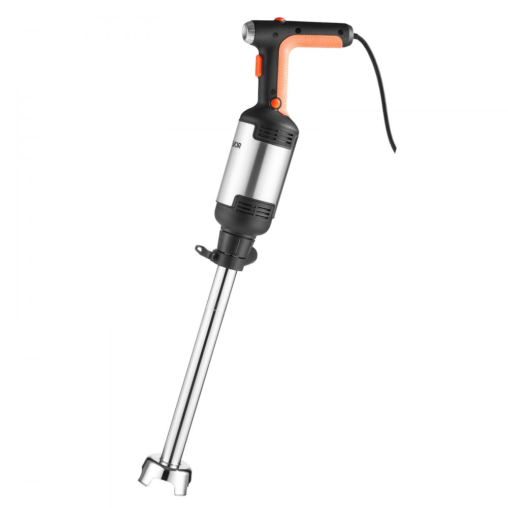 VEVOR Frullatore a Immersione Professionale 750W per Zuppe Salse Ristorante Mixer Manuale per Preparazione di Cibi Piatti, Diametro 525 mm, Velocità max 15000 giri/min, Testa a 3 Lame, in Acciaio Inox