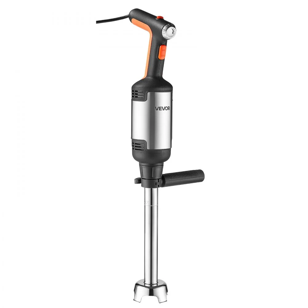 VEVOR Commercial Immersion Blender, 750W, 36 cm, Heavy-Duty Hand Mixer for Restaurant, Handheld Stick for Soups & Sauces, Pure-Copper Motor, Variable Speed, Stainless Steel 3-Blade Head, Handle