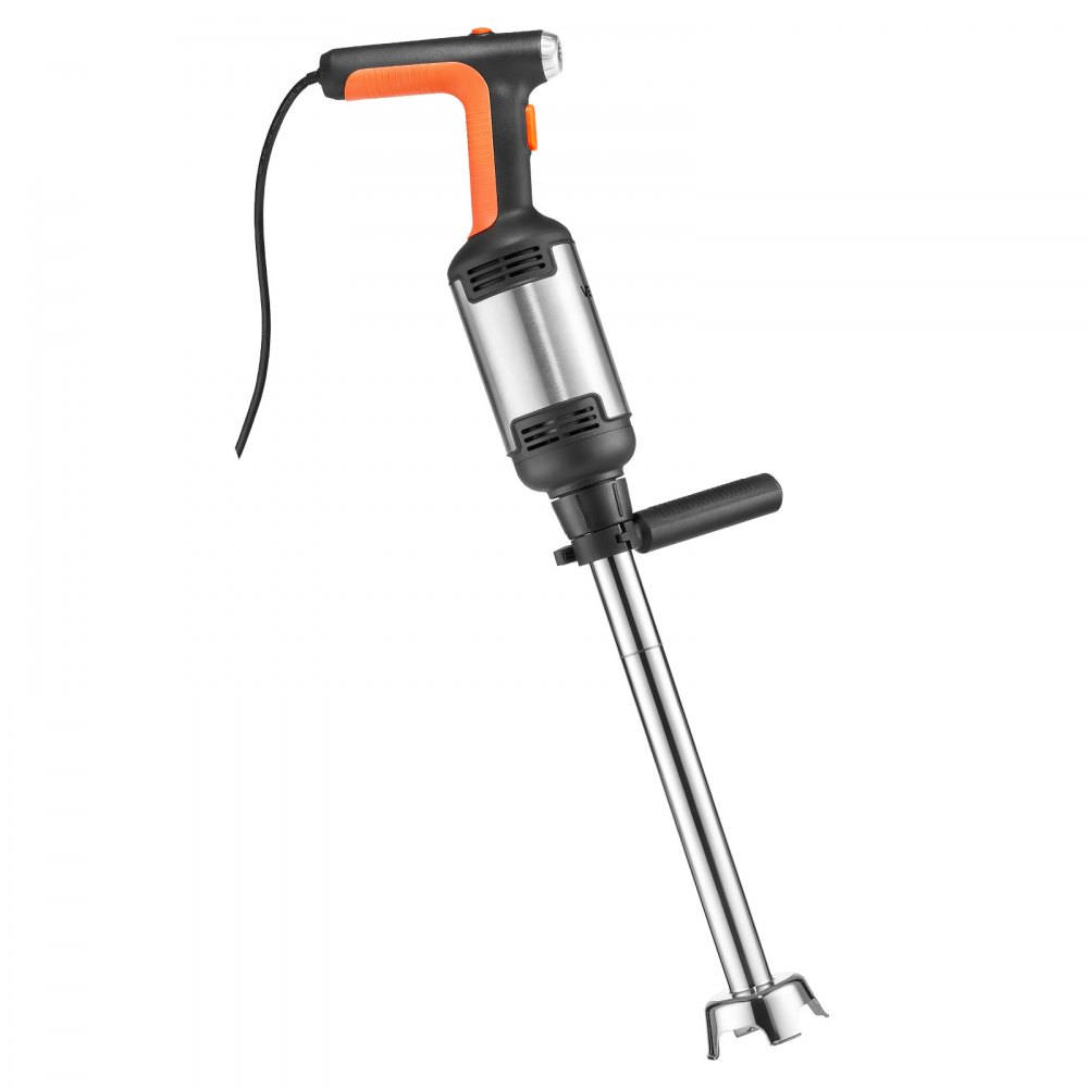 VEVOR Frullatore a Immersione 750W per Zuppe Salse da Cucina Ristorante Mixer Manuale, Preparazione di Piatti, Diametro 450 mm, Velocità Regolabile max 15000 giri/min, Testa a 3 Lame, Acciaio Inox