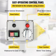 VEVOR Robot da cucina impastatrice, Impastatrice in acciaio inox 8L ca., Potenza nominale 550 W, Velocità 159 giri/min, Vasca in acciaio inox, Impastatrice timer per panifici, ristoranti, pizzerie