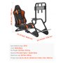 VEVOR Supporto Volante da Corsa per Simulatore ad Alta Resistenza con Supporto per Monitor, per Logitech G25, G27, G29, G920, G923, Thrustmaster T300RS, TX F458, T500RS, T3PA-PRO (F1/GT) e Pedali CSR