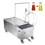 VEVOR Filtro per friggitrice mobile, capacità del serbatoio dell'olio di 55 litri, sistema di filtraggio dell'olio con velocità di filtraggio dell'olio di 10 l/min, tubo dell'olio per ristoranti