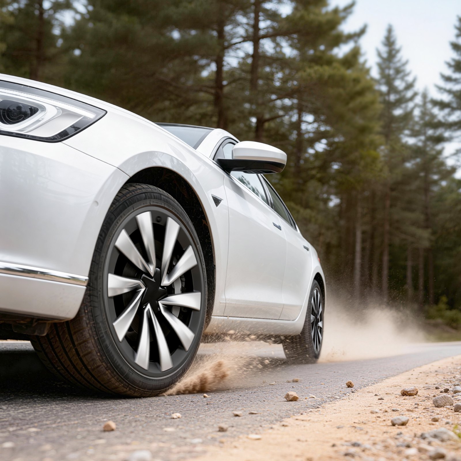 VEVOR Copricerchi di Ricambio per Auto Set da 4 pezzi, Sostituzione per Cerchi R20 20 pollici Compatibili con Tesla Model Y 2025, Ricambio Protezione per Cerchi 10 Raggi in ABS, Nero Opaco