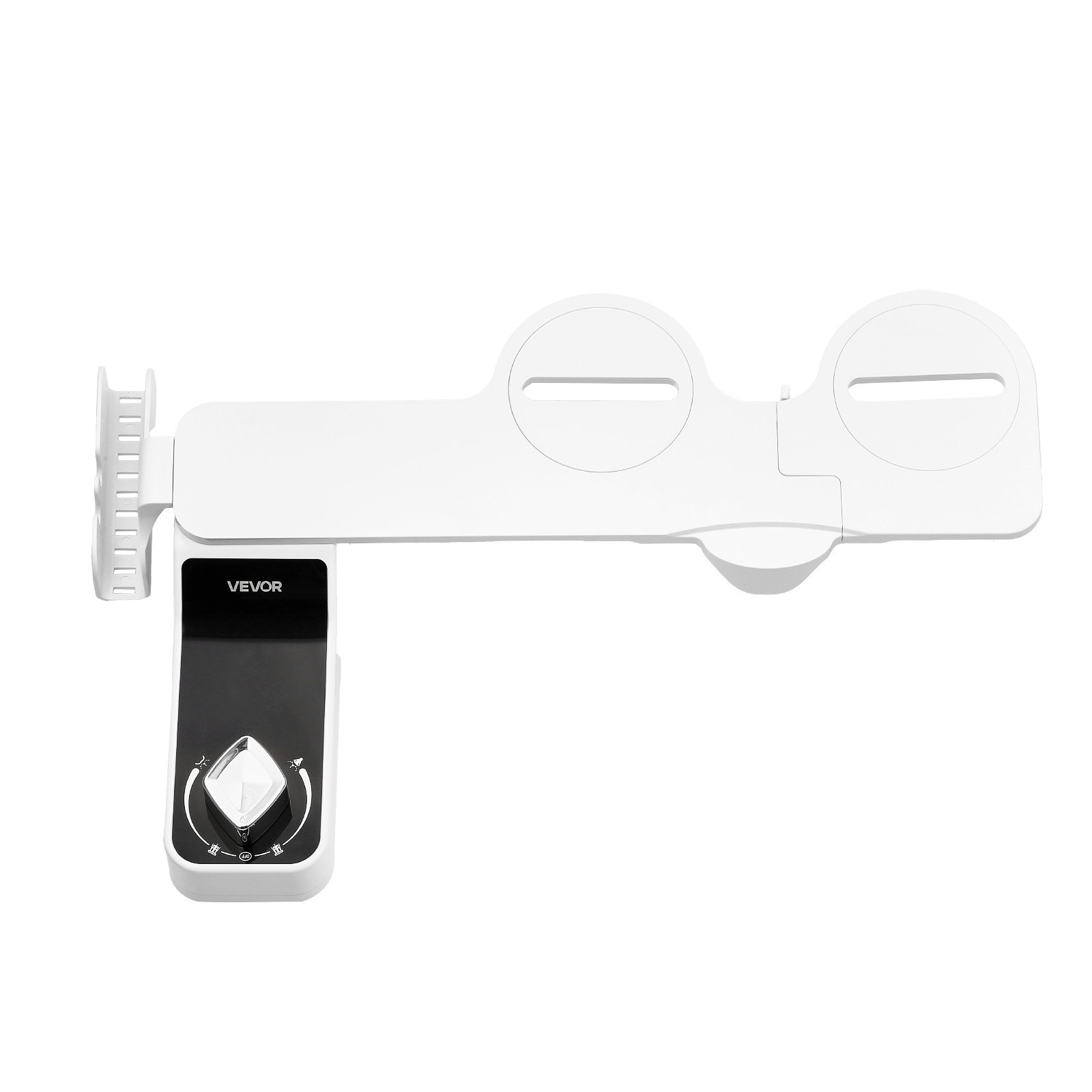 VEVOR Attacco per WC Bidet da 7 mm, Attacco per Sedile WC Ultrasottile con 2 Ugelli Retrattili e Pressione dell'Acqua Regolabile, Spruzzatore di Acqua Fredda non Elettrico, Anteriore e posteriore