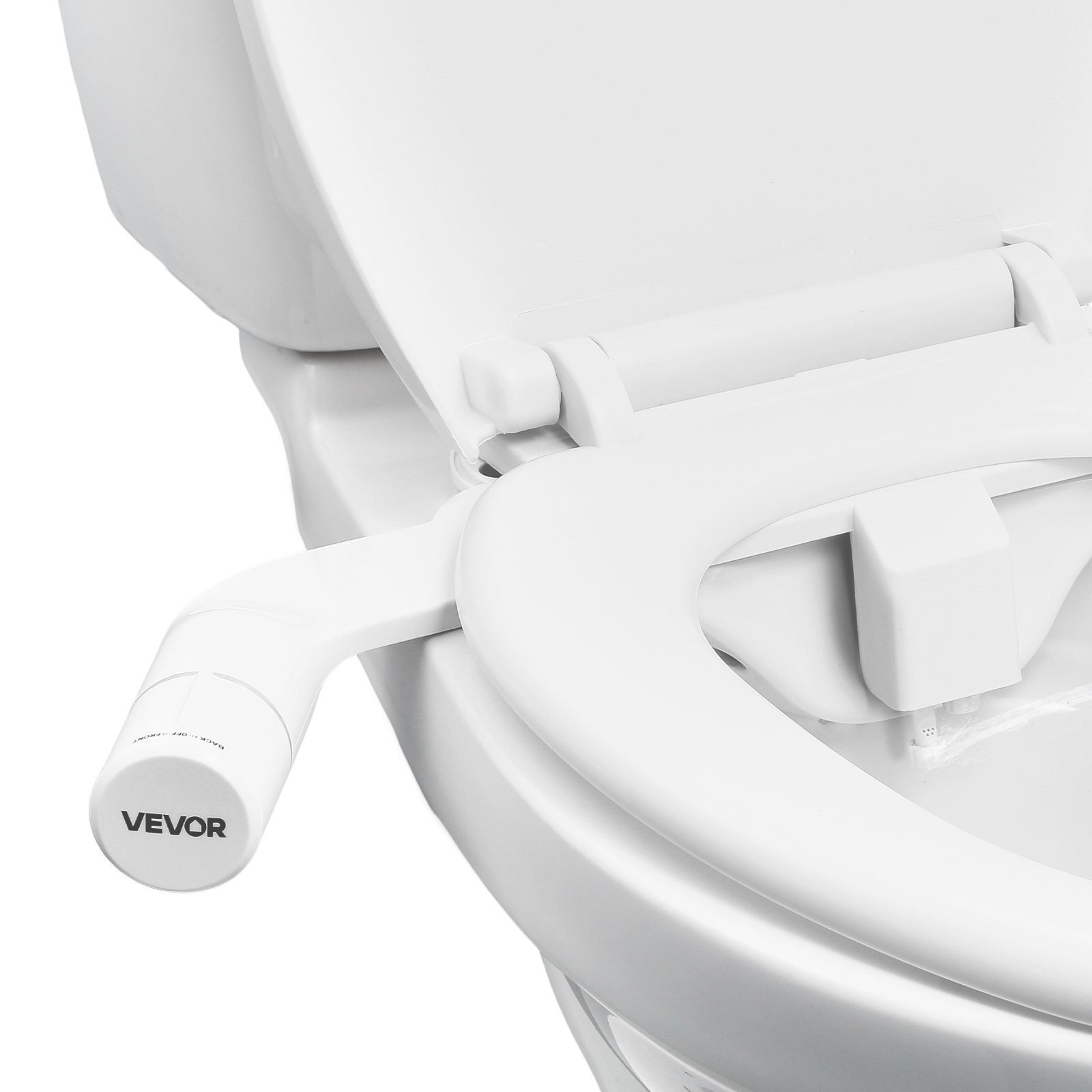 VEVOR Attacco per WC Bidet Non Elettrico con Doppio Ugello Estensibile e Pressione dell'Acqua Fredda Regolabile, Ingresso in Acciaio Inossidabile, Ideale per Glutei e Lavaggio Intimo, Bianco