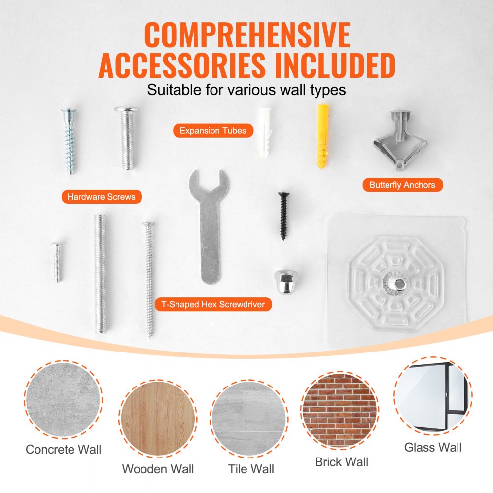 VEVOR Mensole da Parete per Gatti Set da 5, Posatoi Montati a Parete per Gatti con Trampolini, Nido, Barriera, Albero per Gatti, Set di Mobili da Parete per Gatti Fino a 18,14 kg per Dormire, Giocare