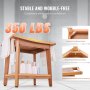 VEVOR Panca da Doccia in Legno Polivalente 21" x 14" x 18" Sgabello da Doccia con Maniglia per Riporre Carico Massimo 160 kg Resistente all'Acqua Antiscivolo per Bagno Soggiorno Camera da Letto