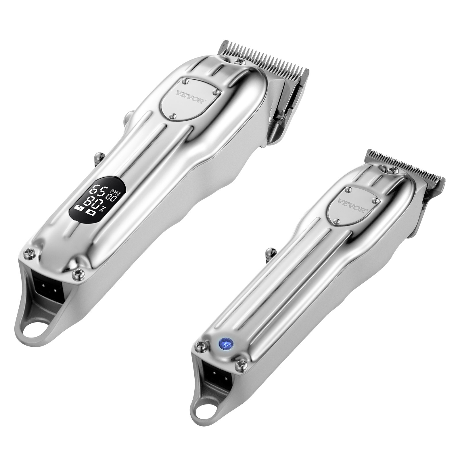 VEVOR Tagliacapelli con Schermo LCD per Taglio dei Capelli, Set di Tagliacapelli e Rifinitori per Barbiere Senza Fili 6500 giri/min Kit per Cura della Barba, 14 Pettini Guida per Barbiere Domestico