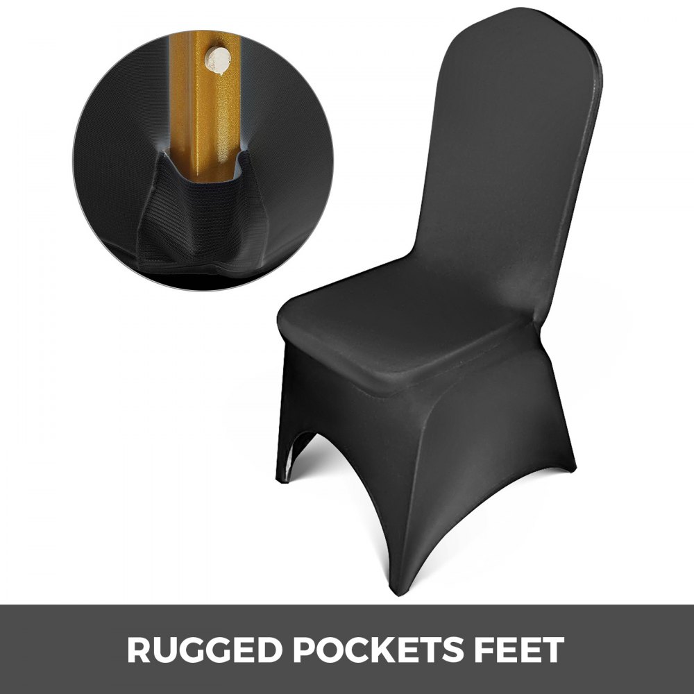 Coprisedia In Tessuto Elasticizzato 100 Pezzi Coperta Sedia Copertura Nero