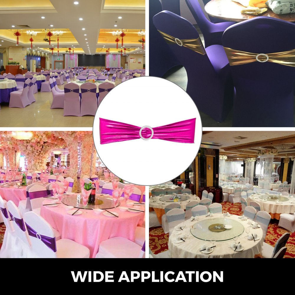 100 Pezzi Copertura Sedia Telaio Dell'arco Per Matrimoni Festa Barbie Pink