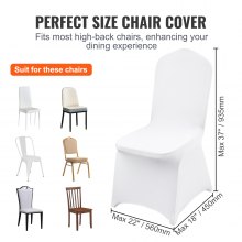 150pcs Stretch Spandex White Folding Chair Covers Premium Long Lifespan Party